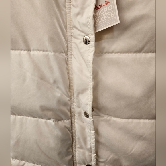 NWT - Down & Waterfowl Filled Old Navy White Vest - Size XXL- Microfleece - Picture 7 of 11
